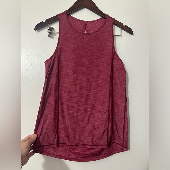 Lululemon Low Key Tank *Silver Heathered Ruby Red size 6 - Picture 6 of 9